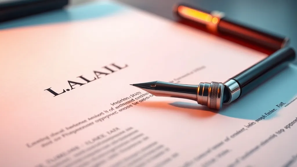 A close up of legal documents and a fountain pen on a desk w
